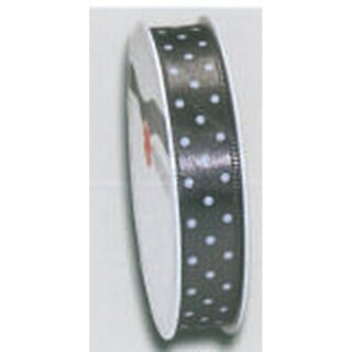 Dekoband Schiefer-Farben mit Pünktchen 15 mm x 3 m