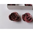 Dekorosen 6er Set rot aus Keramik sehen alt Rosa -dunkel aus