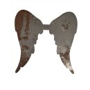 Engelflügel Metall mit Flugrost Handarbeit 30x30 cm